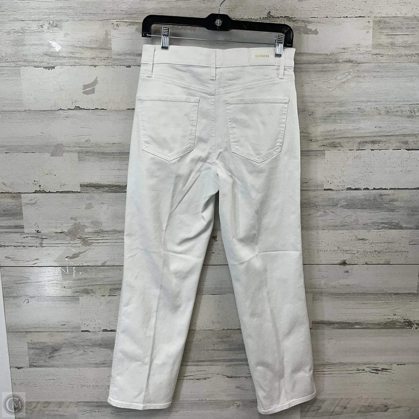 Jeans Straight By Express In White Denim, Size: 4