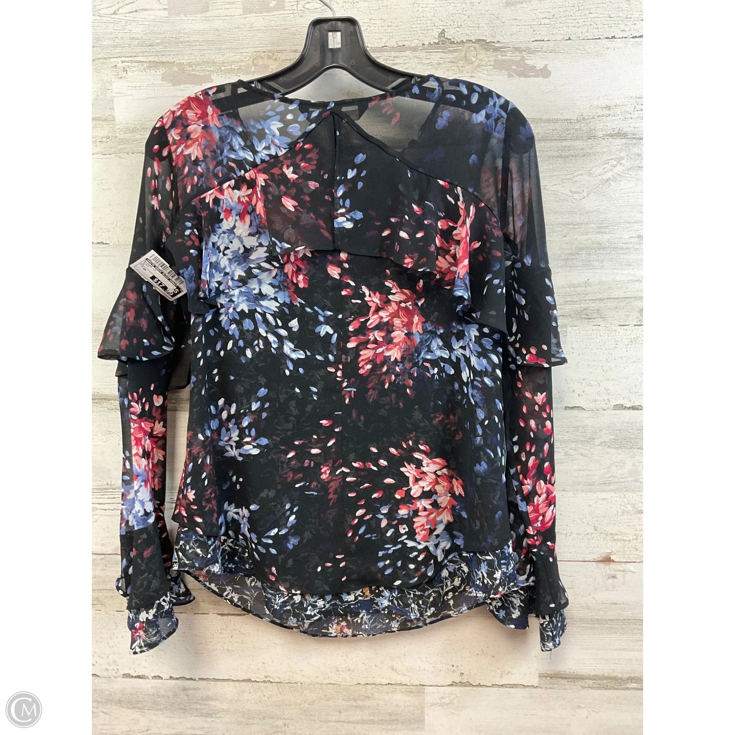 Blouse Long Sleeve By White House Black Market In Black, Size: Xs