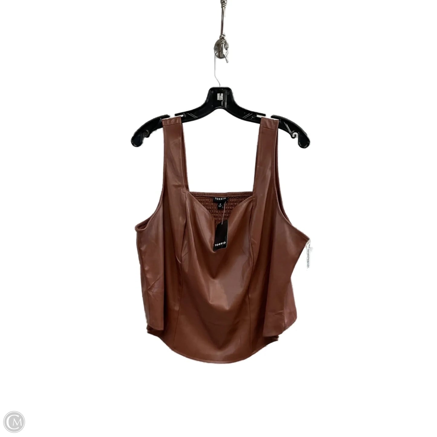 Top Sleeveless By Torrid In Brown, Size: 2x