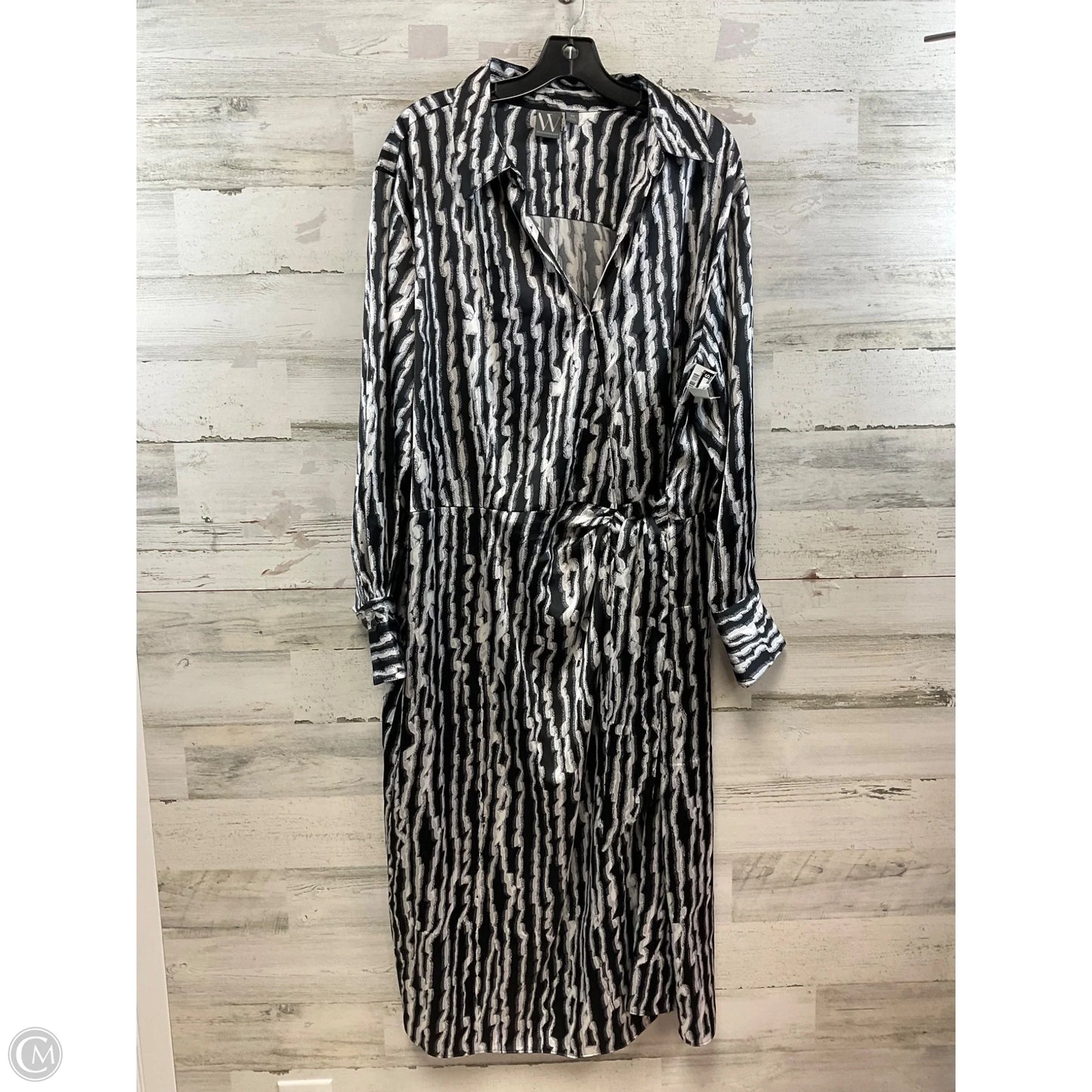 Dress Casual Midi By Worthington In Black & White, Size: 2x