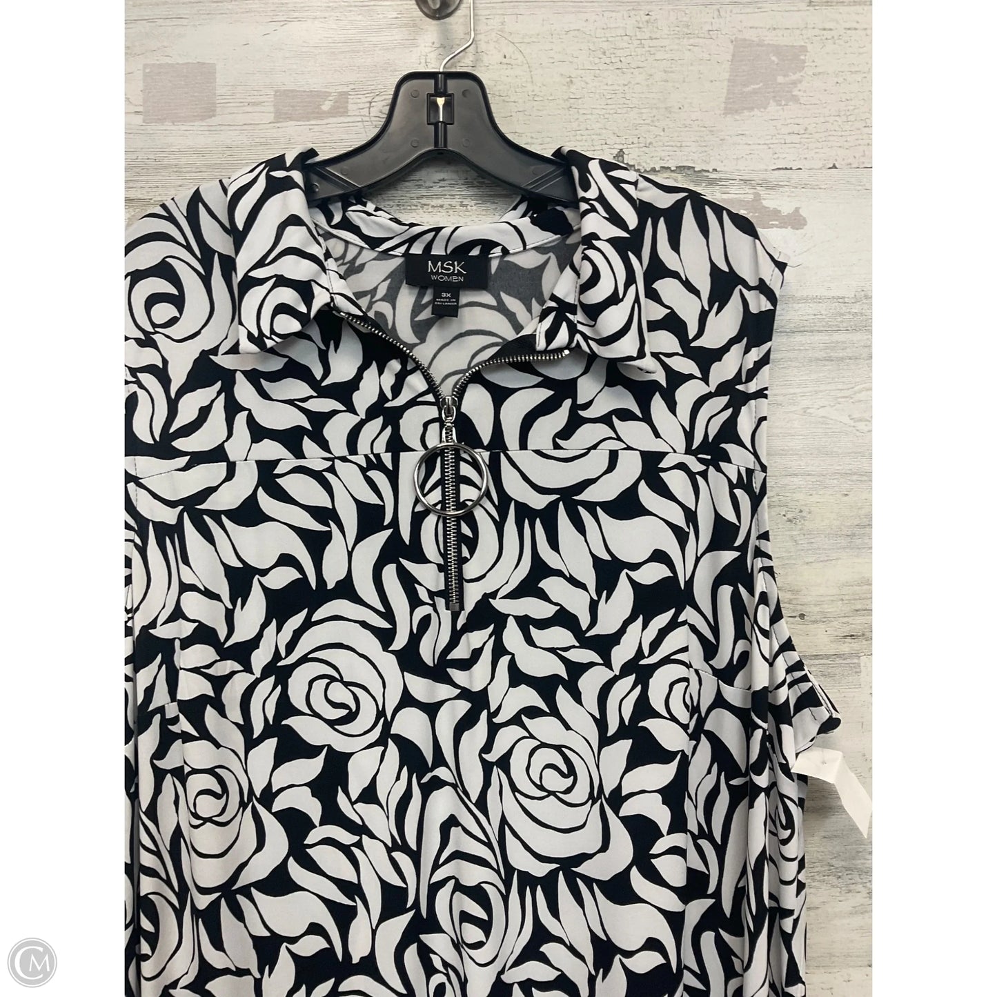 Dress Casual Maxi By Msk In Black & White, Size: 3x