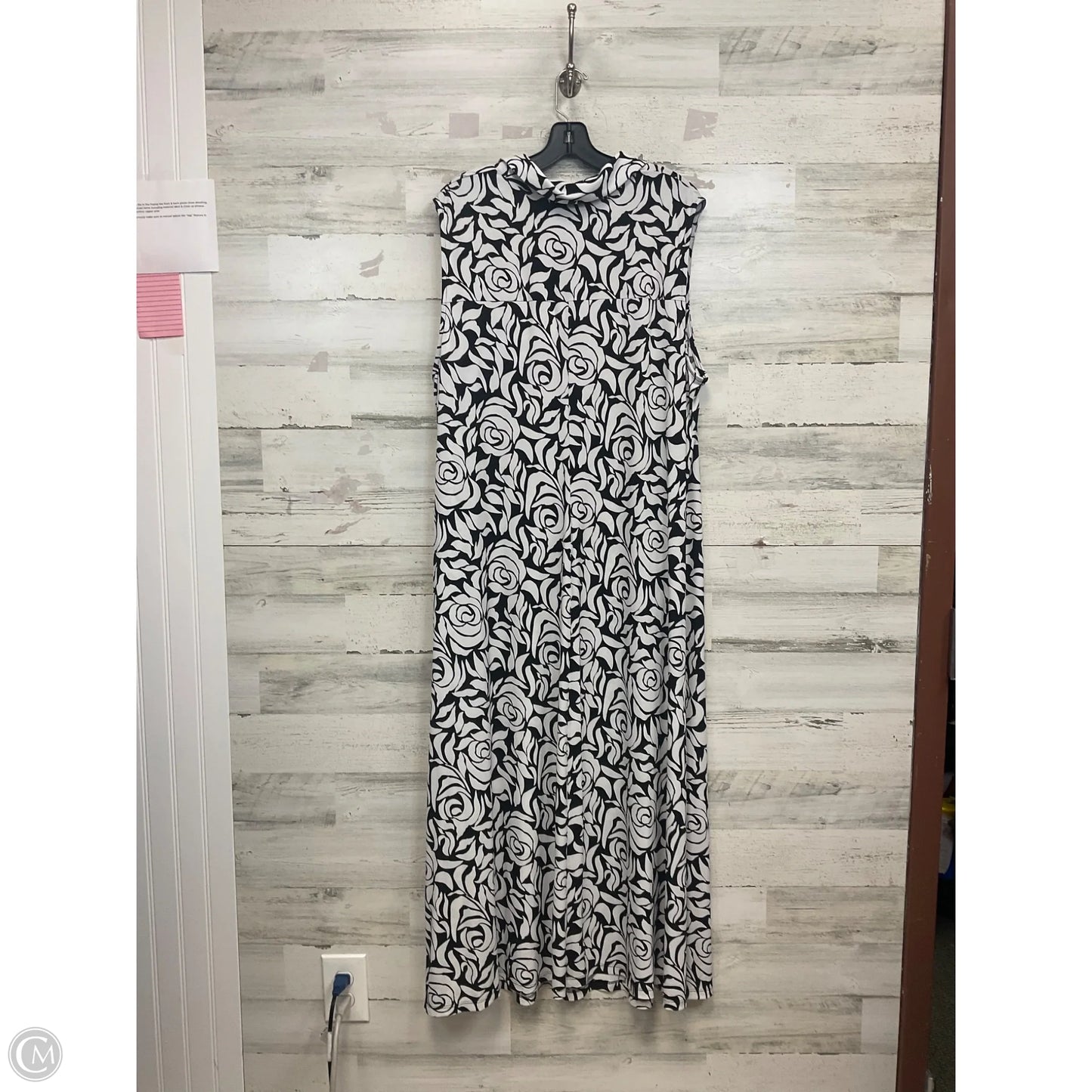 Dress Casual Maxi By Msk In Black & White, Size: 3x