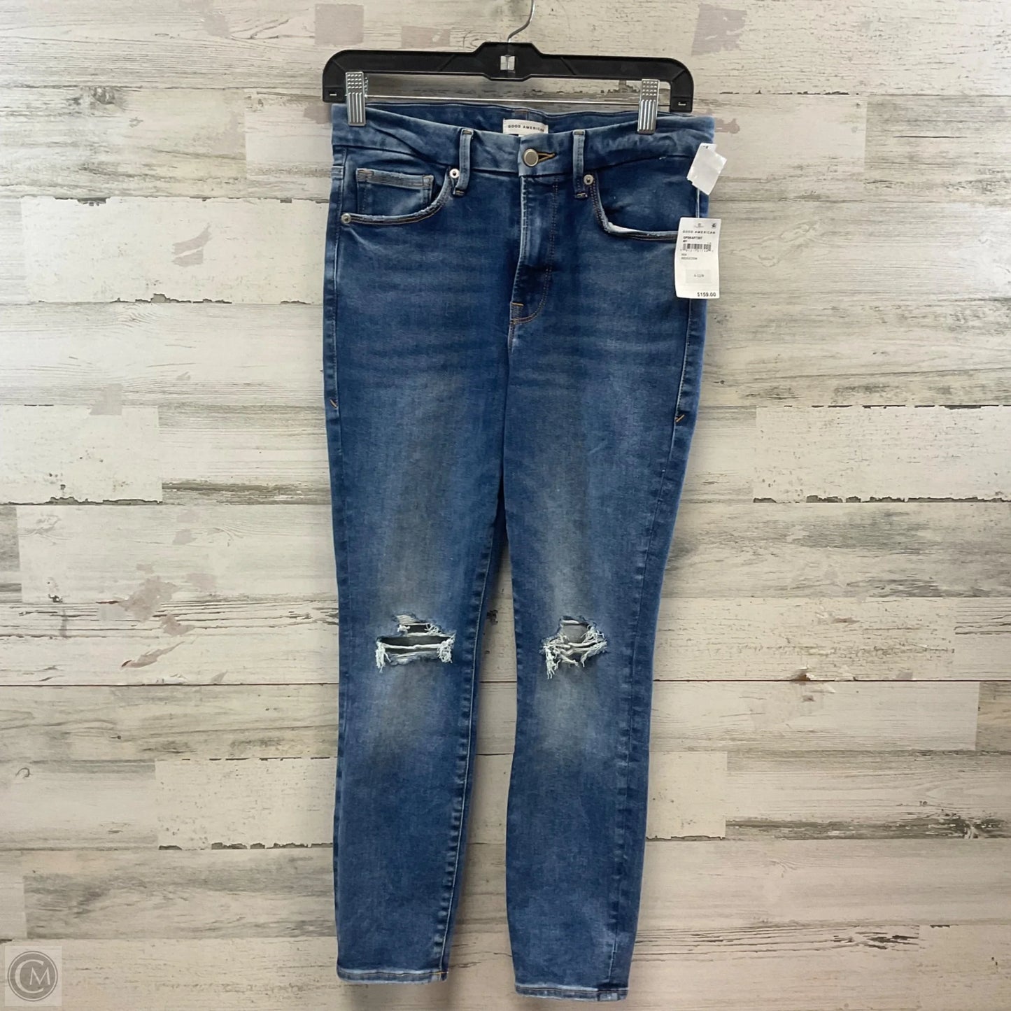 Jeans Skinny By Good American In Blue Denim, Size: 6