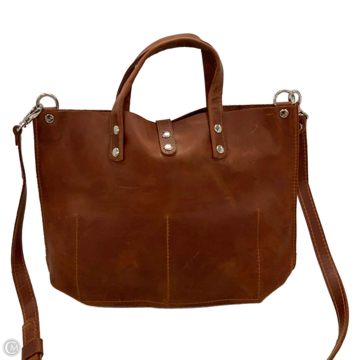 Handbag Leather By Clothes Mentor, Size: Medium