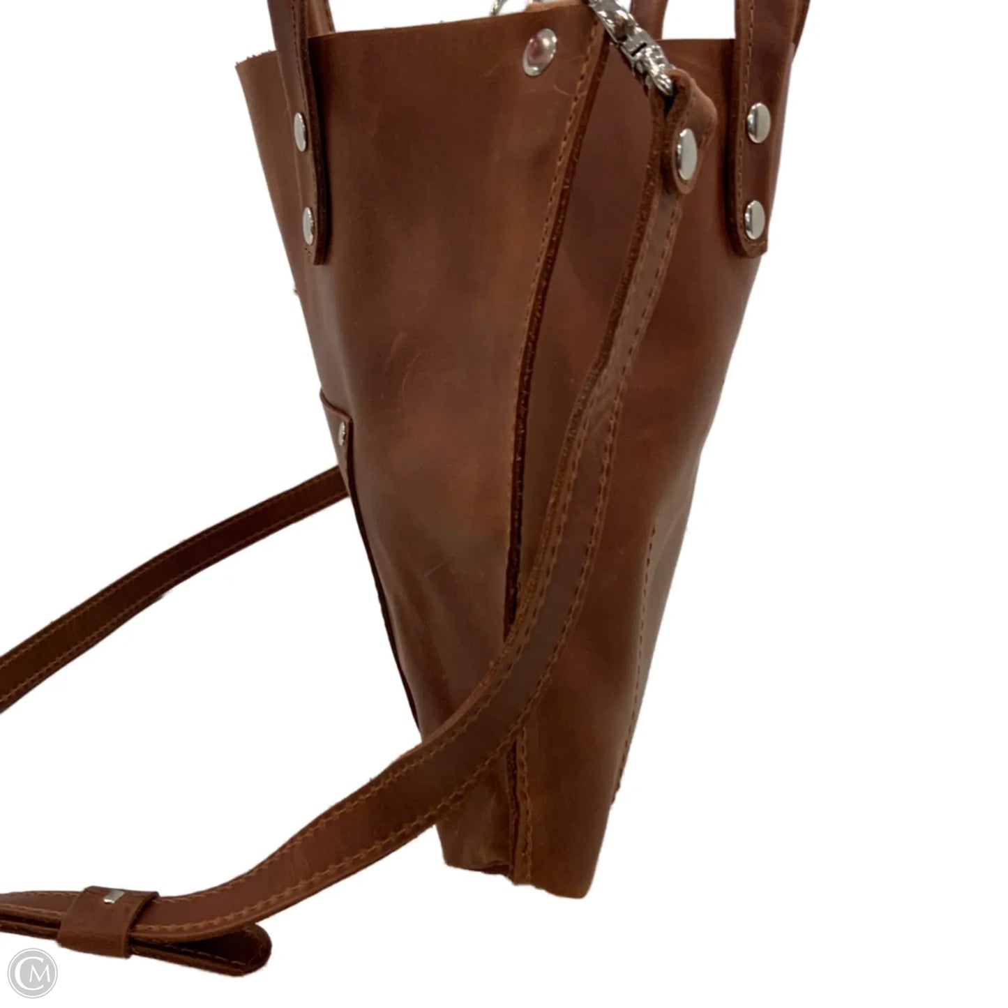 Handbag Leather By Clothes Mentor, Size: Medium