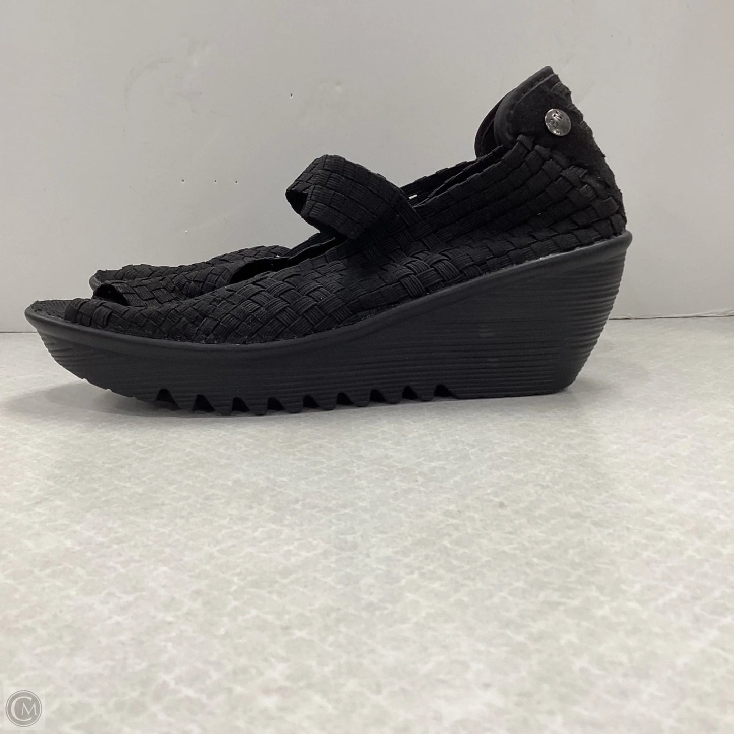 Sandals Heels Wedge By Bernie Mev In Black, Size: 9