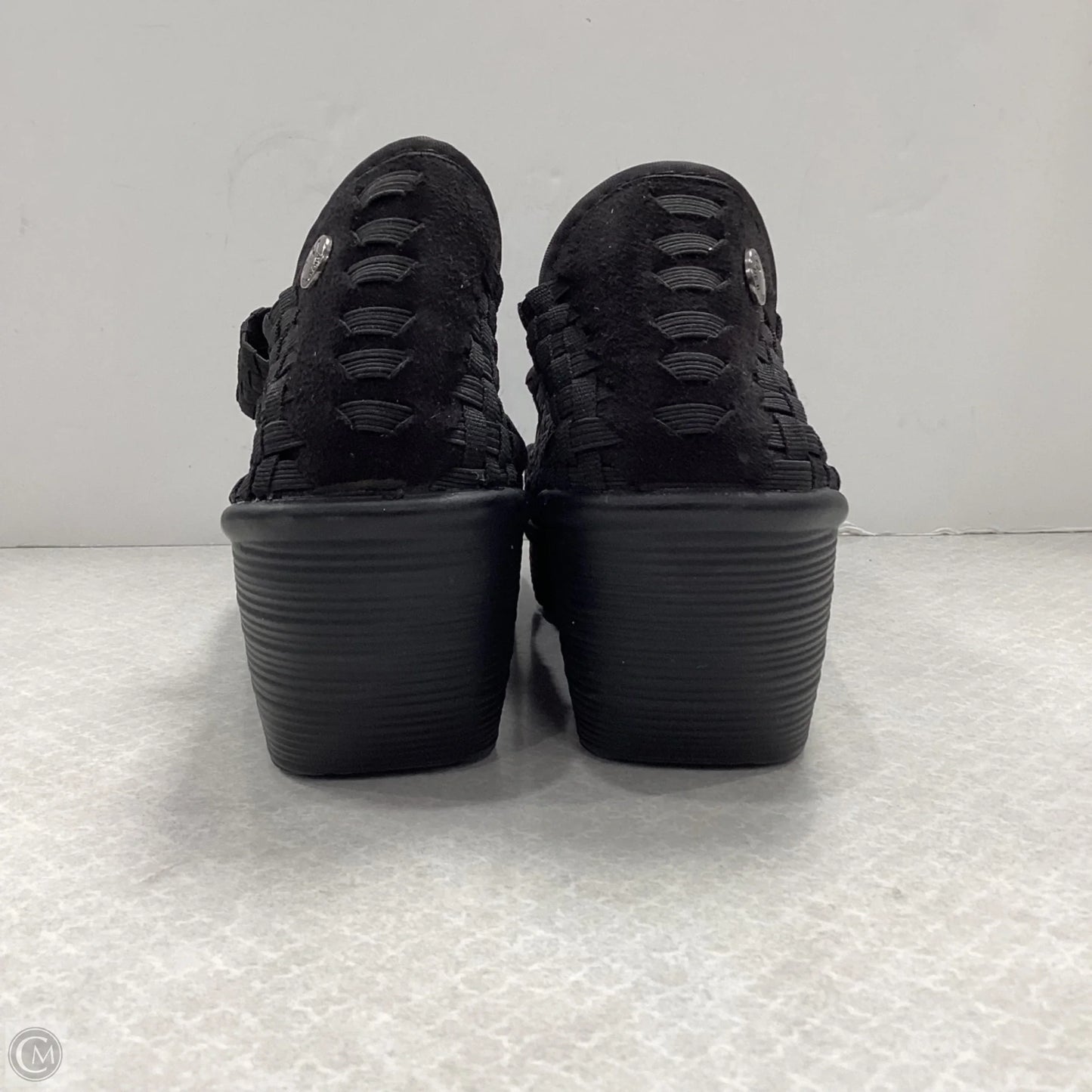 Sandals Heels Wedge By Bernie Mev In Black, Size: 9