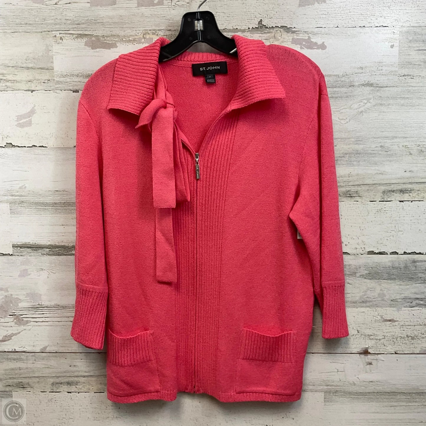Sweater Cardigan Luxury Designer By St John Collection In Peach, Size: Sp