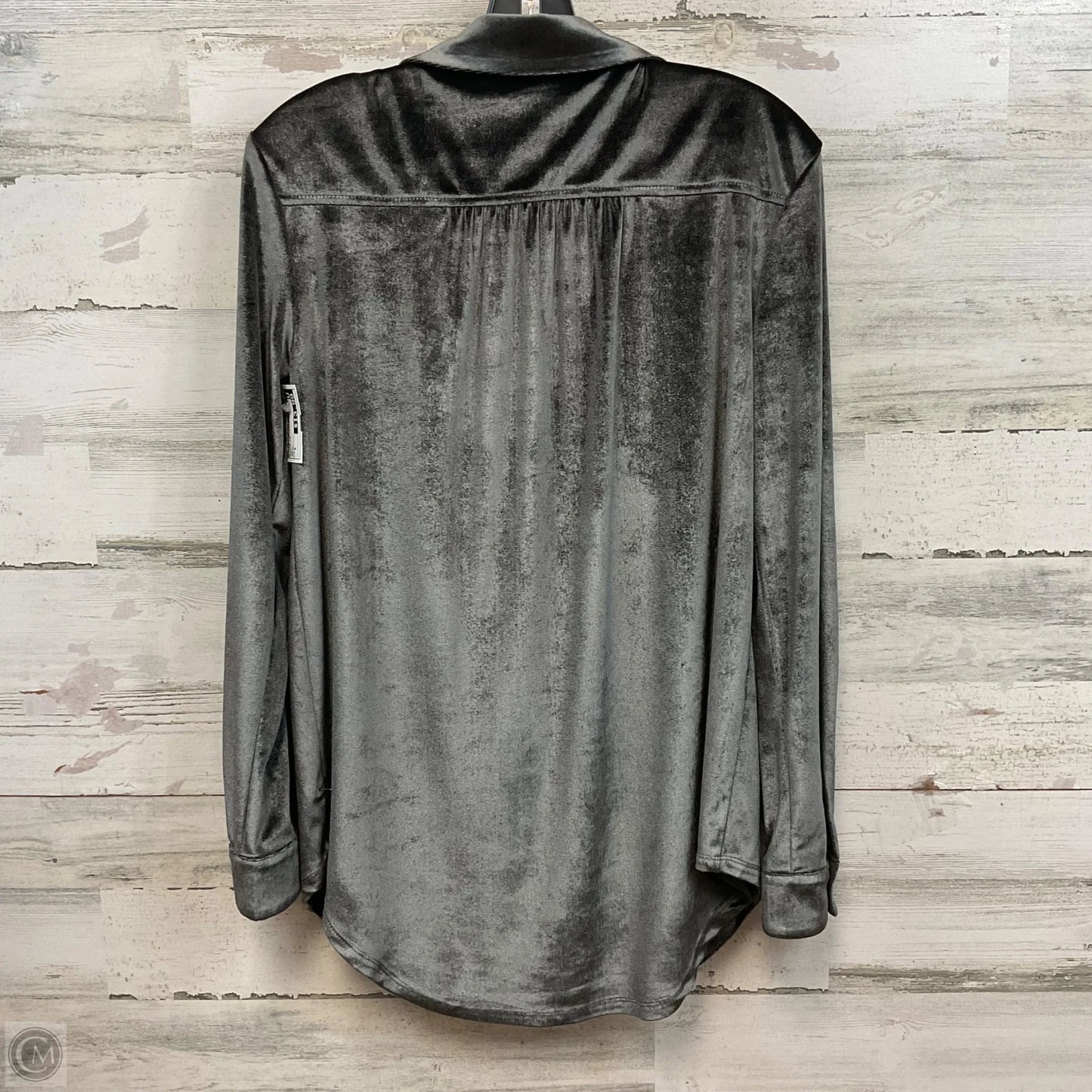 Blouse Long Sleeve By 14th And Union In Grey, Size: S