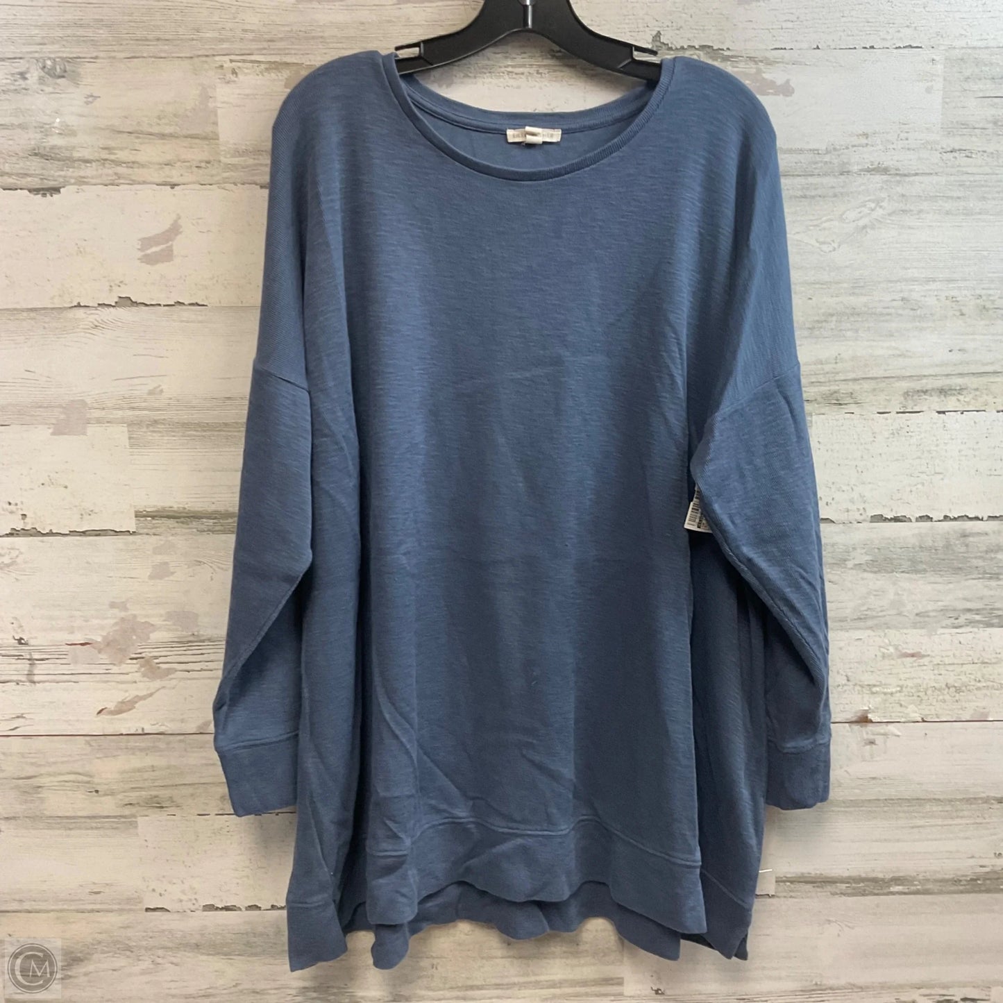Top 3/4 Sleeve By Eileen Fisher In Blue, Size: 1x