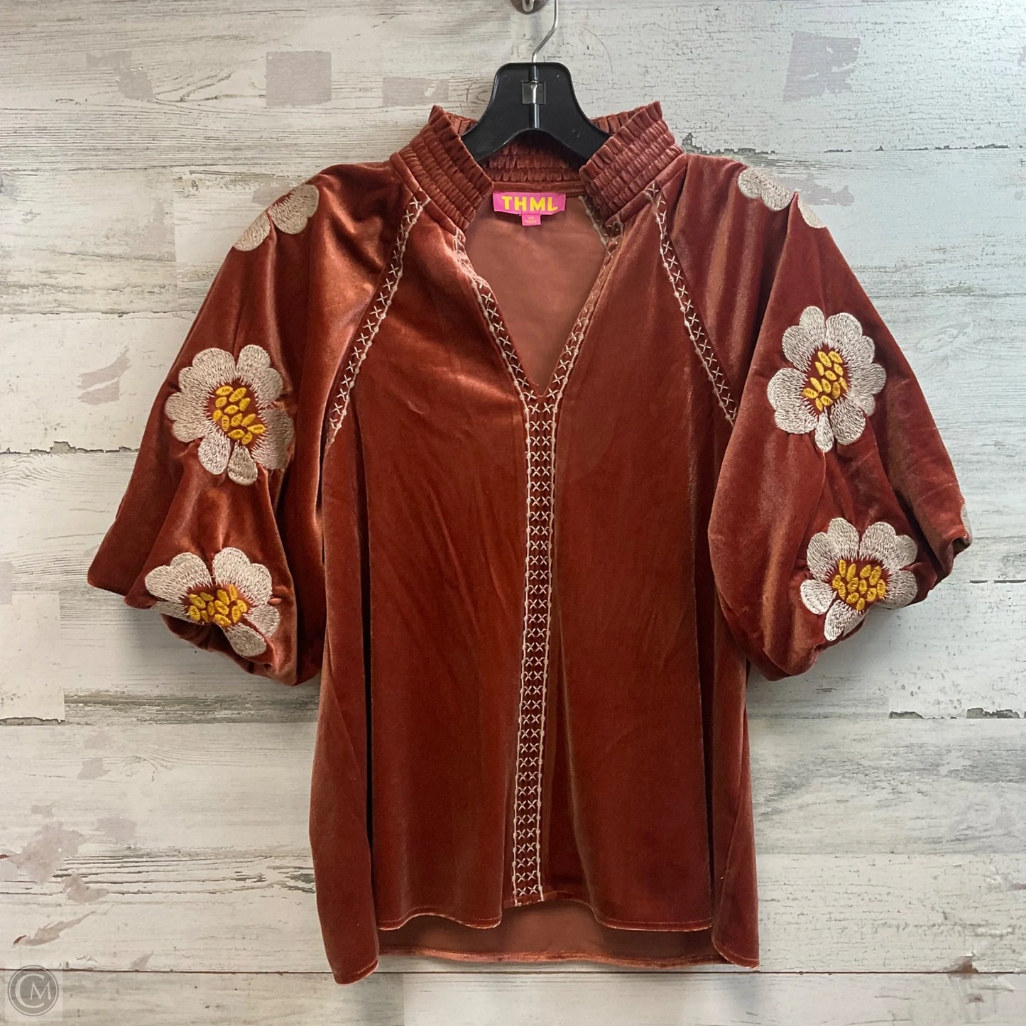 Top Short Sleeve By Thml In Orange, Size: Xs