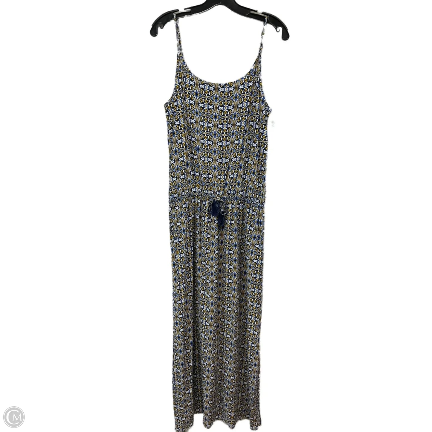 Dress Casual Maxi By Tommy Bahama In Blue & Yellow, Size: L