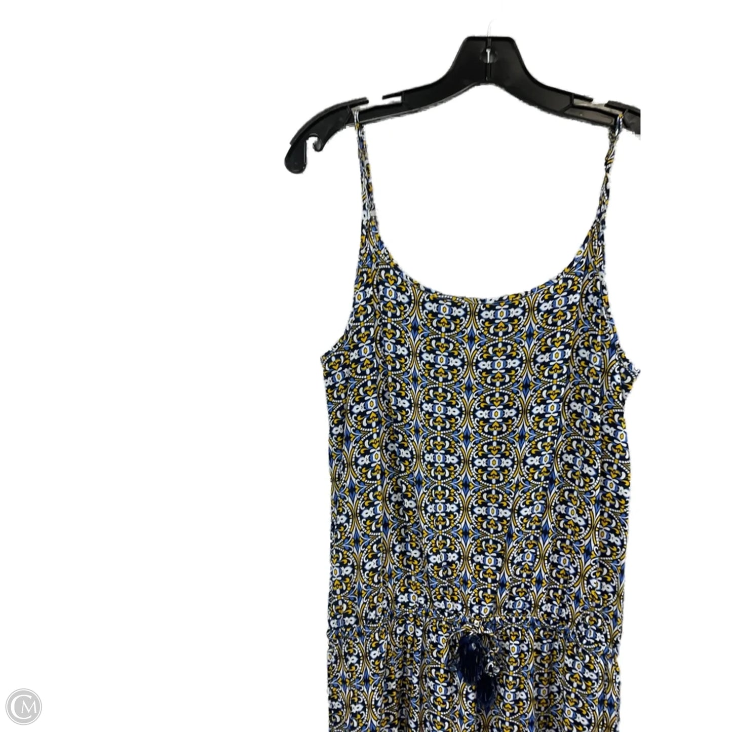 Dress Casual Maxi By Tommy Bahama In Blue & Yellow, Size: L