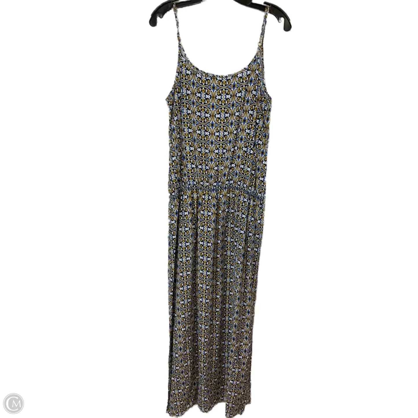 Dress Casual Maxi By Tommy Bahama In Blue & Yellow, Size: L
