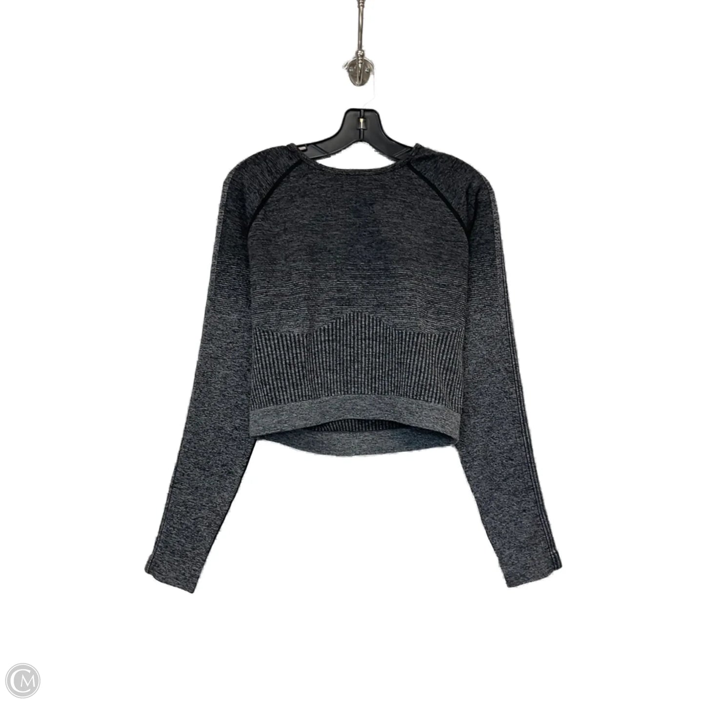 Athletic Top Long Sleeve Collar By Fabletics In Black, Size: Xl
