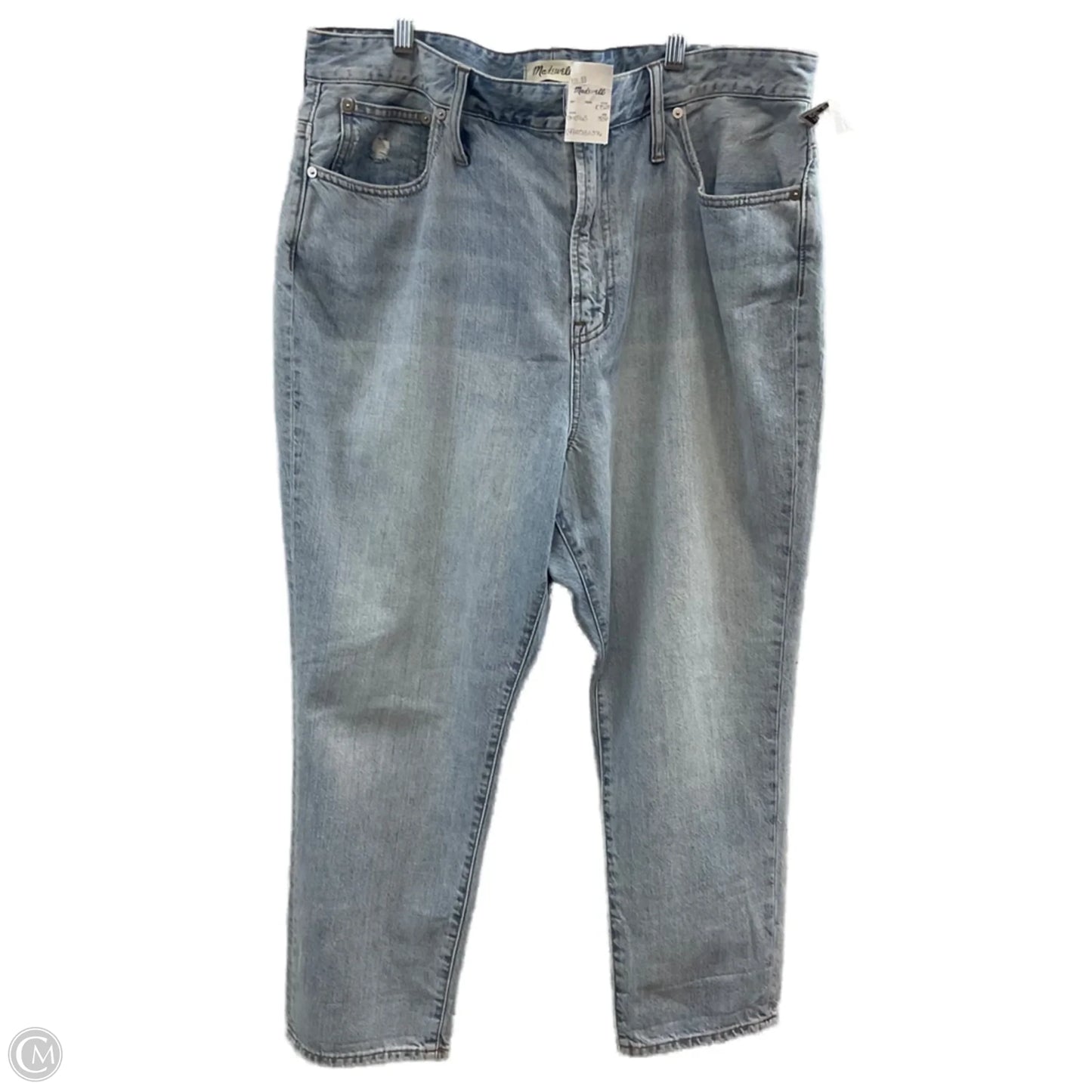 Jeans Straight By Madewell In Blue Denim, Size: 16