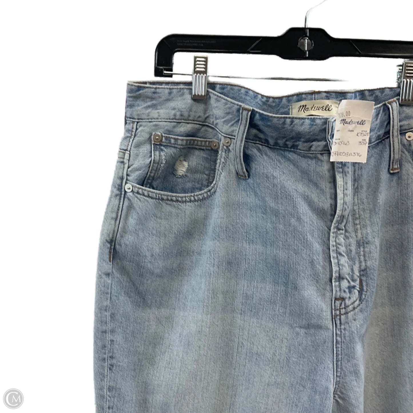 Jeans Straight By Madewell In Blue Denim, Size: 16