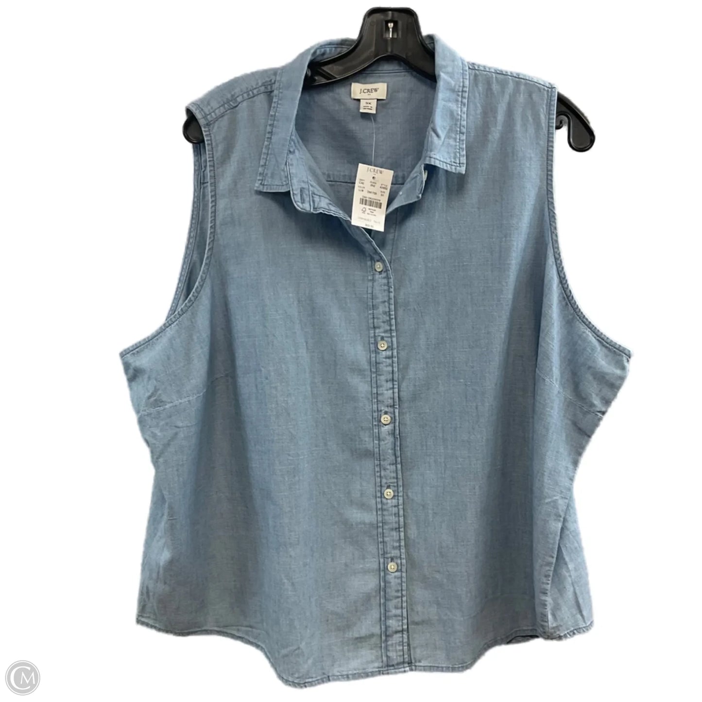 Top Sleeveless By J. Crew In Blue, Size: 3x