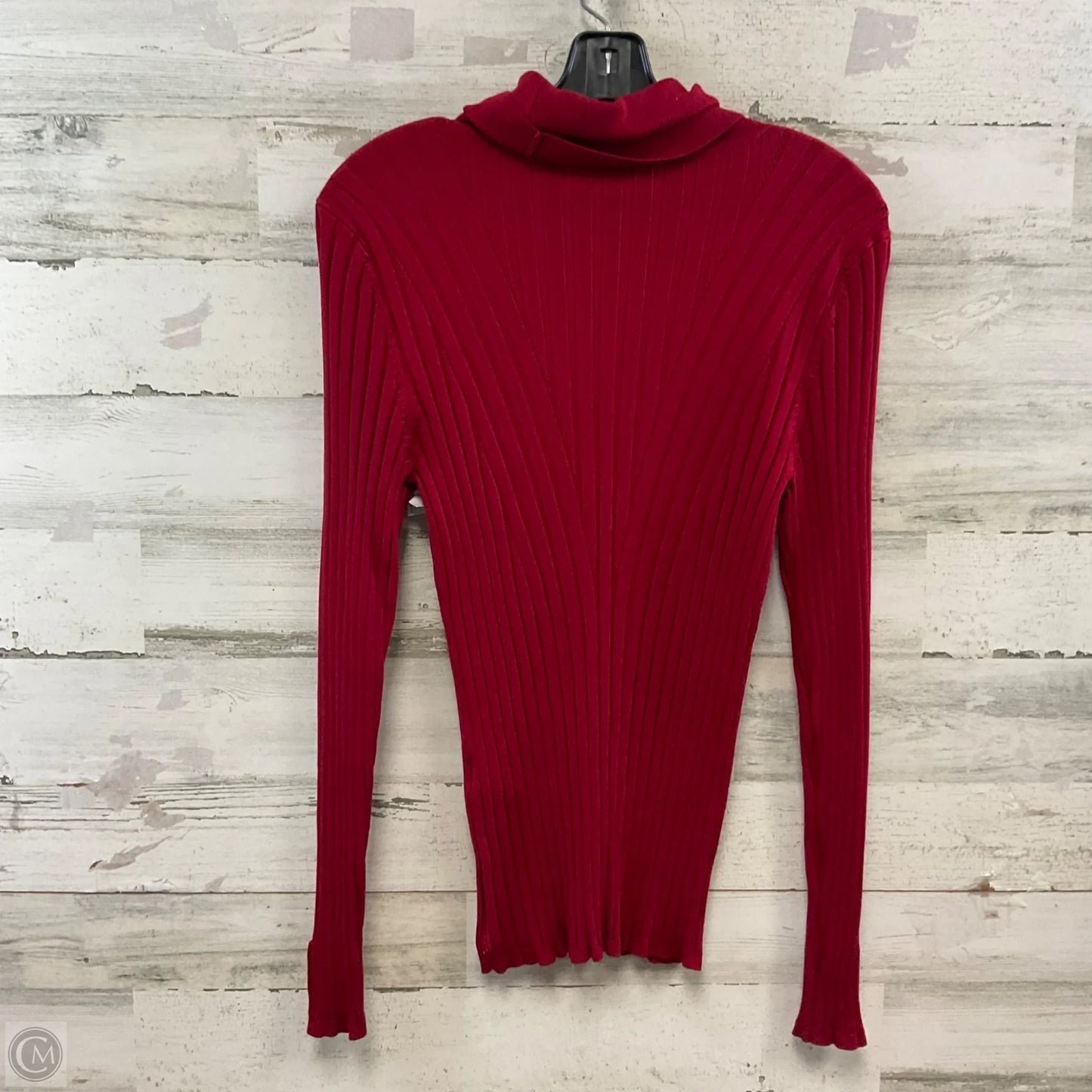 Top Long Sleeve By White House Black Market In Red, Size: L