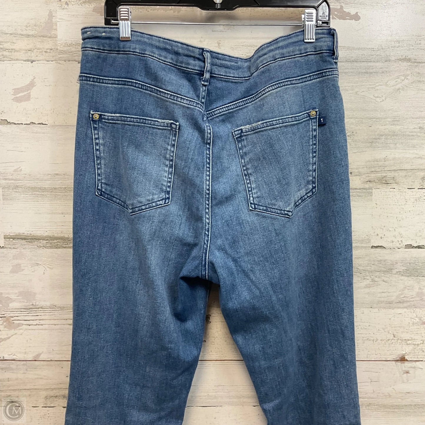 Jeans Flared By Pilcro In Blue Denim, Size: 14