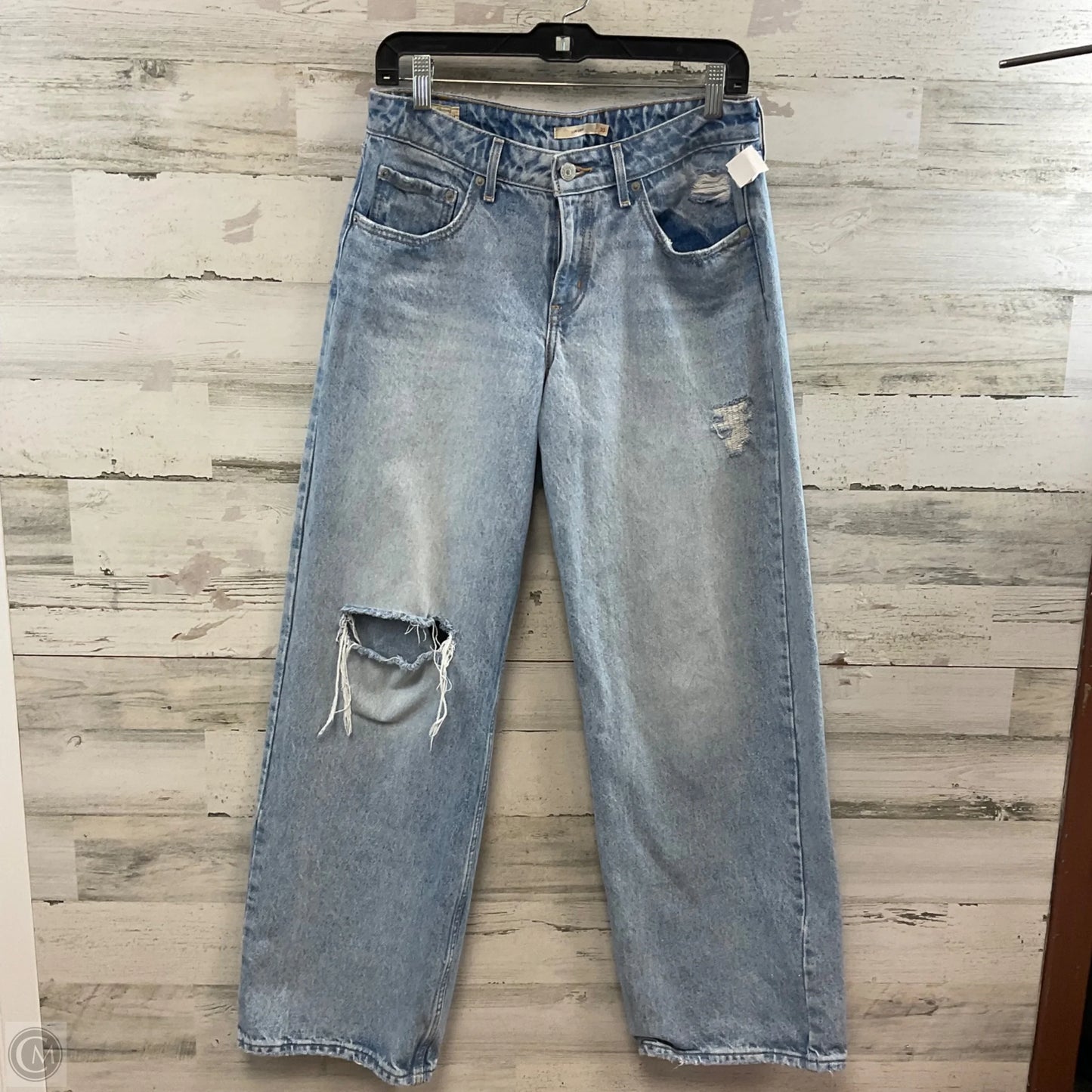 Jeans Wide Leg By Levis In Blue Denim, Size: 10