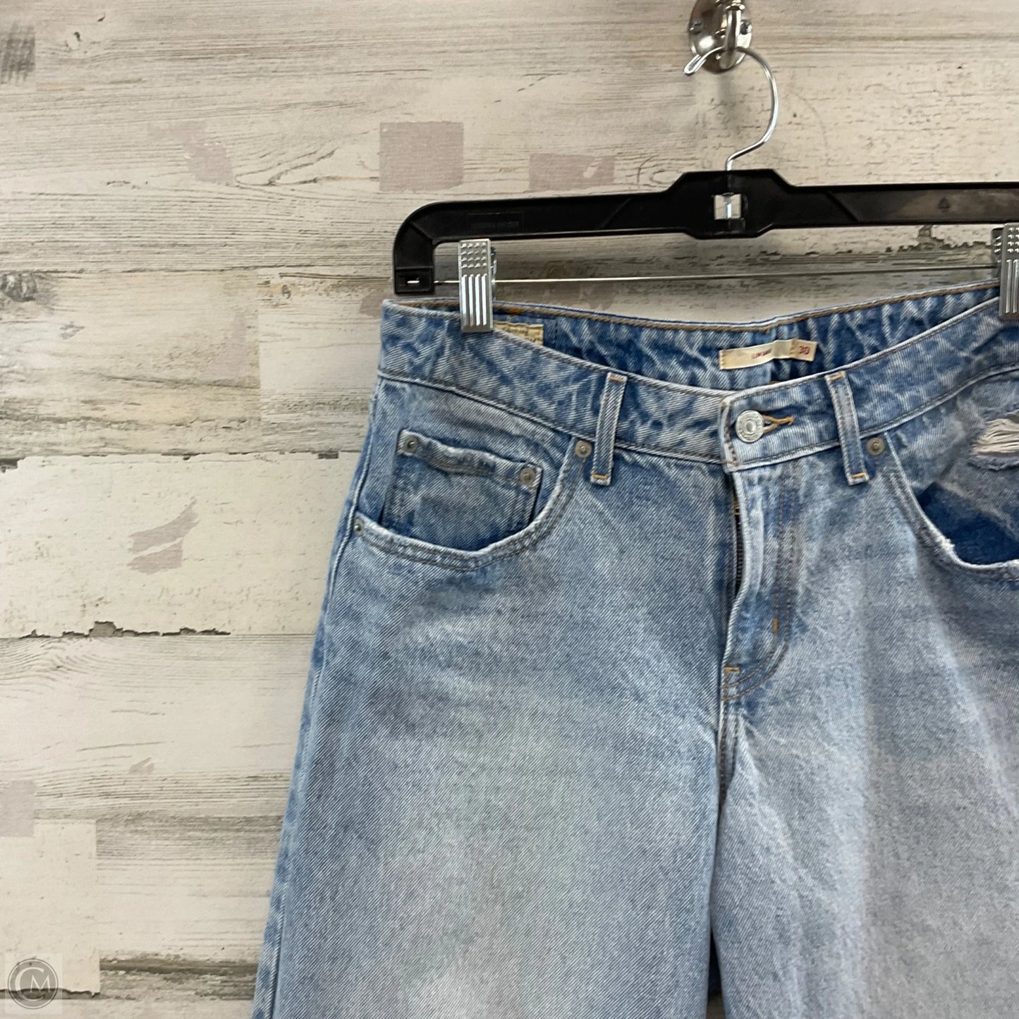 Jeans Wide Leg By Levis In Blue Denim, Size: 10