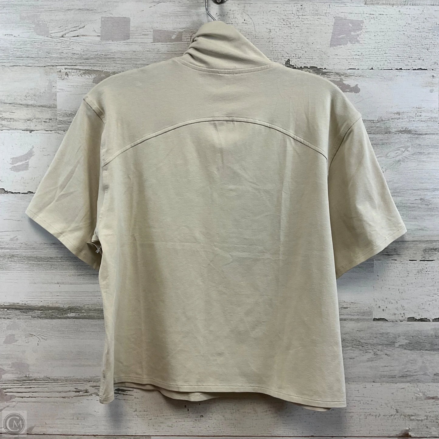 Athletic Top Short Sleeve By Lululemon In Cream, Size: S