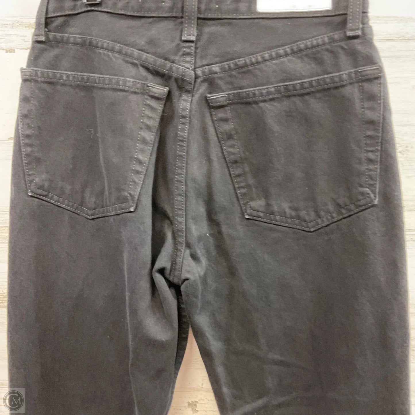 Jeans Straight By Re/Done In Black Denim, Size: 2