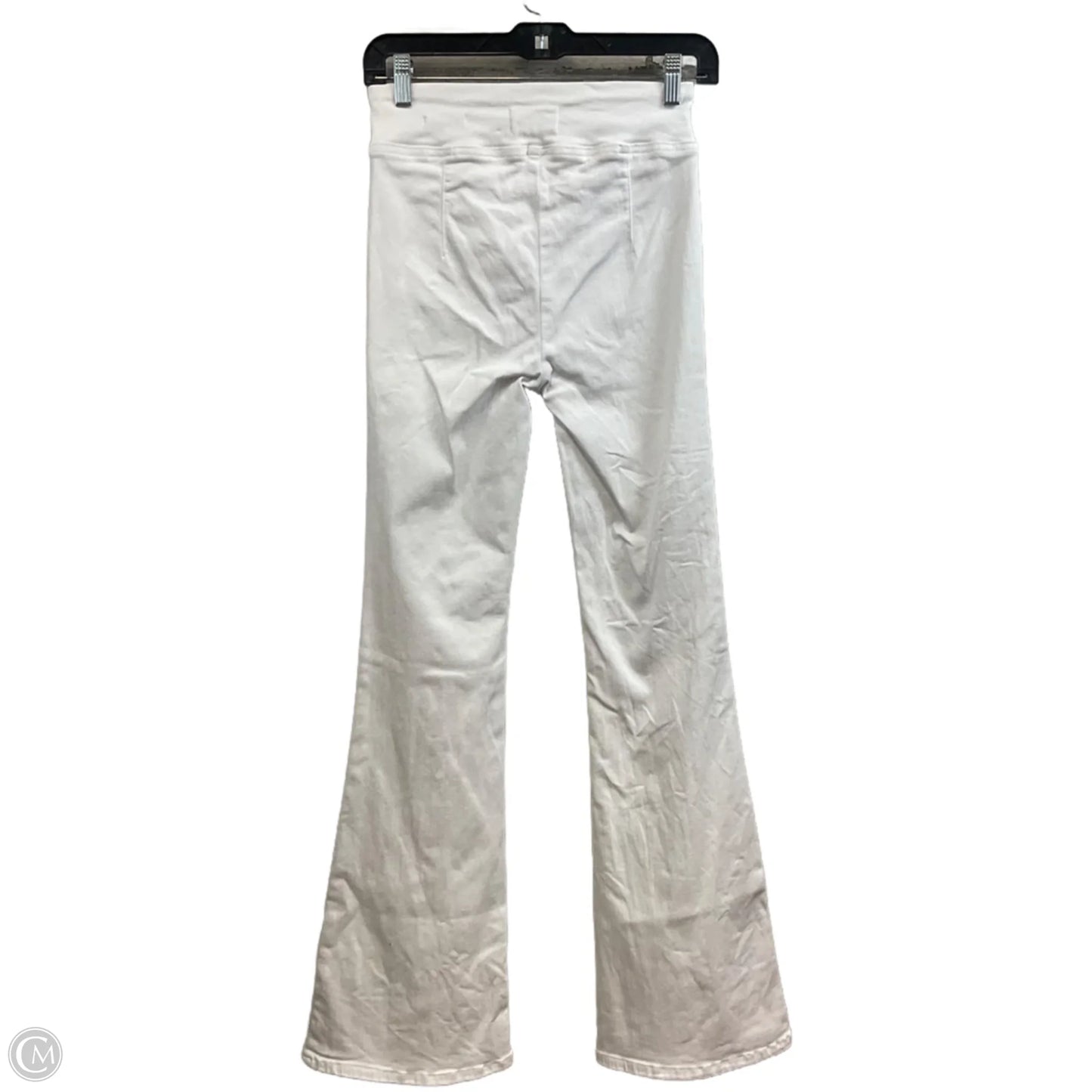 Pants Wide Leg By Frame In White Denim, Size: Xs