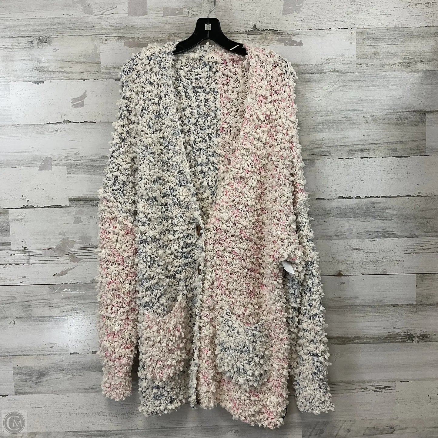 Sweater Cardigan By Pol In Cream, Size: M