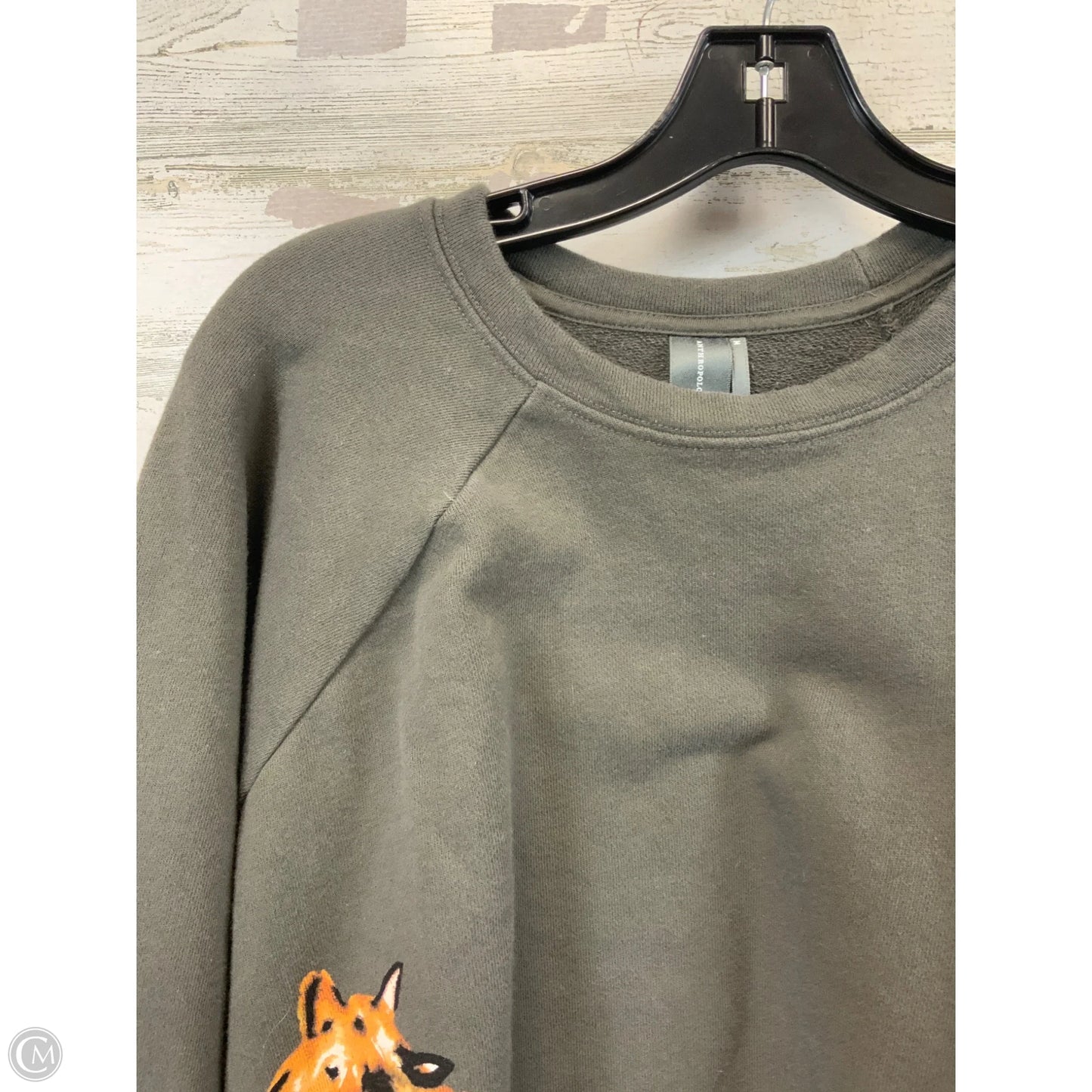 Sweatshirt Crewneck By Anthropologie In Grey, Size: M