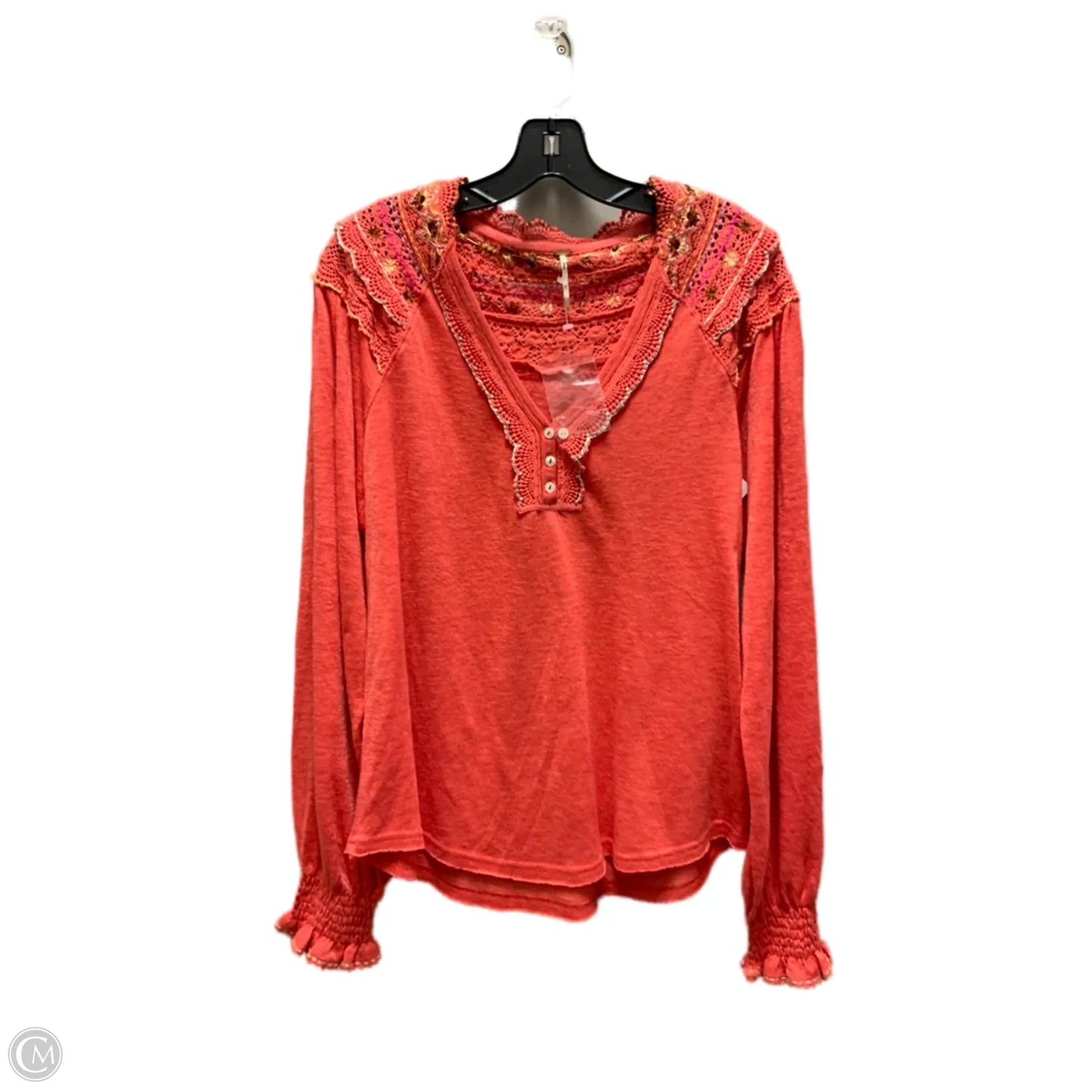Top Long Sleeve By Free People In Orange, Size: S