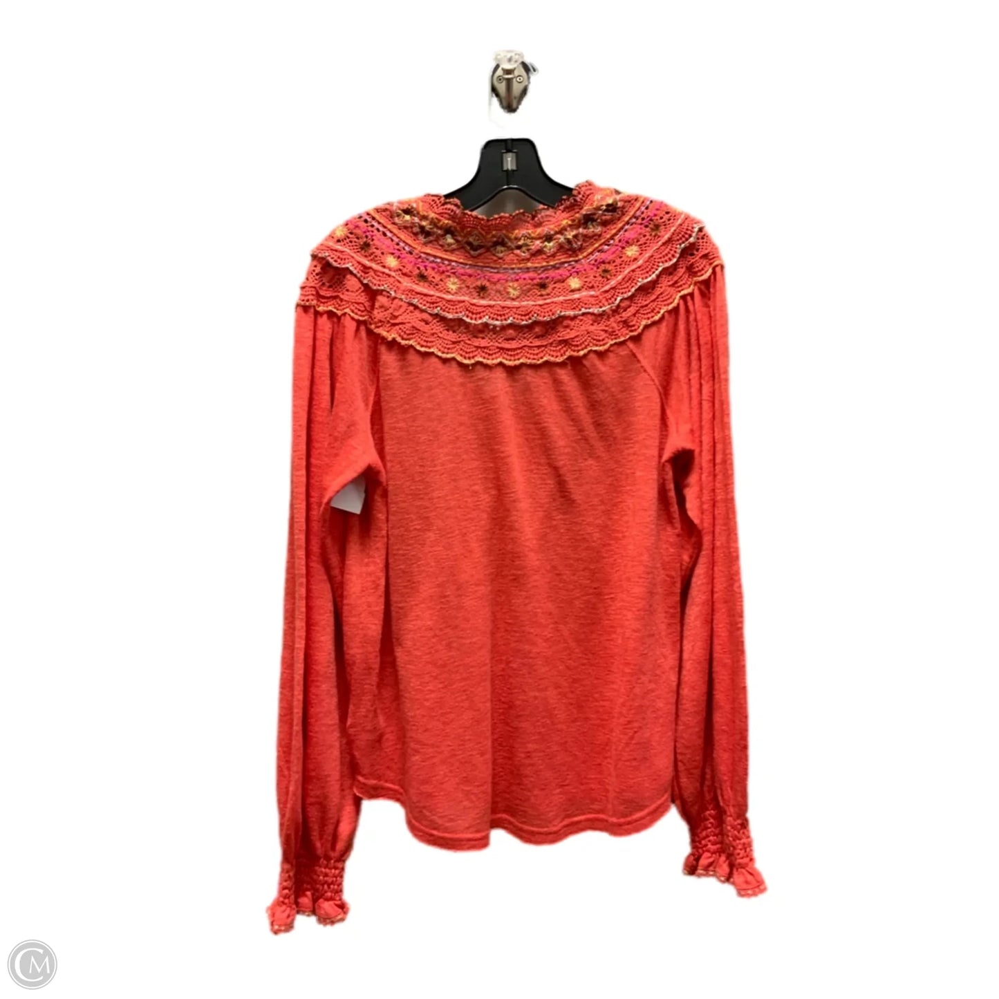 Top Long Sleeve By Free People In Orange, Size: S