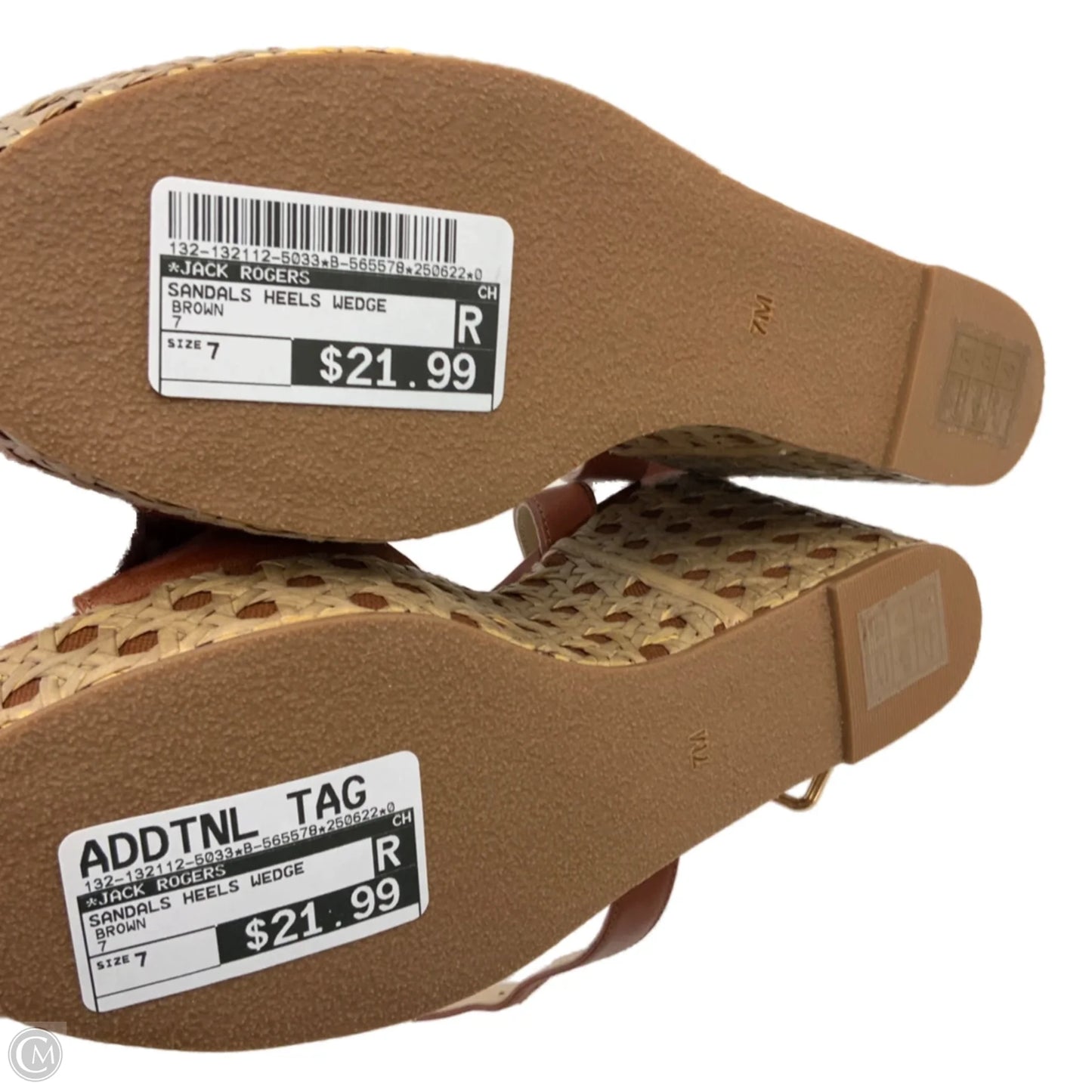 Sandals Heels Wedge By Jack Rogers In Brown, Size: 7