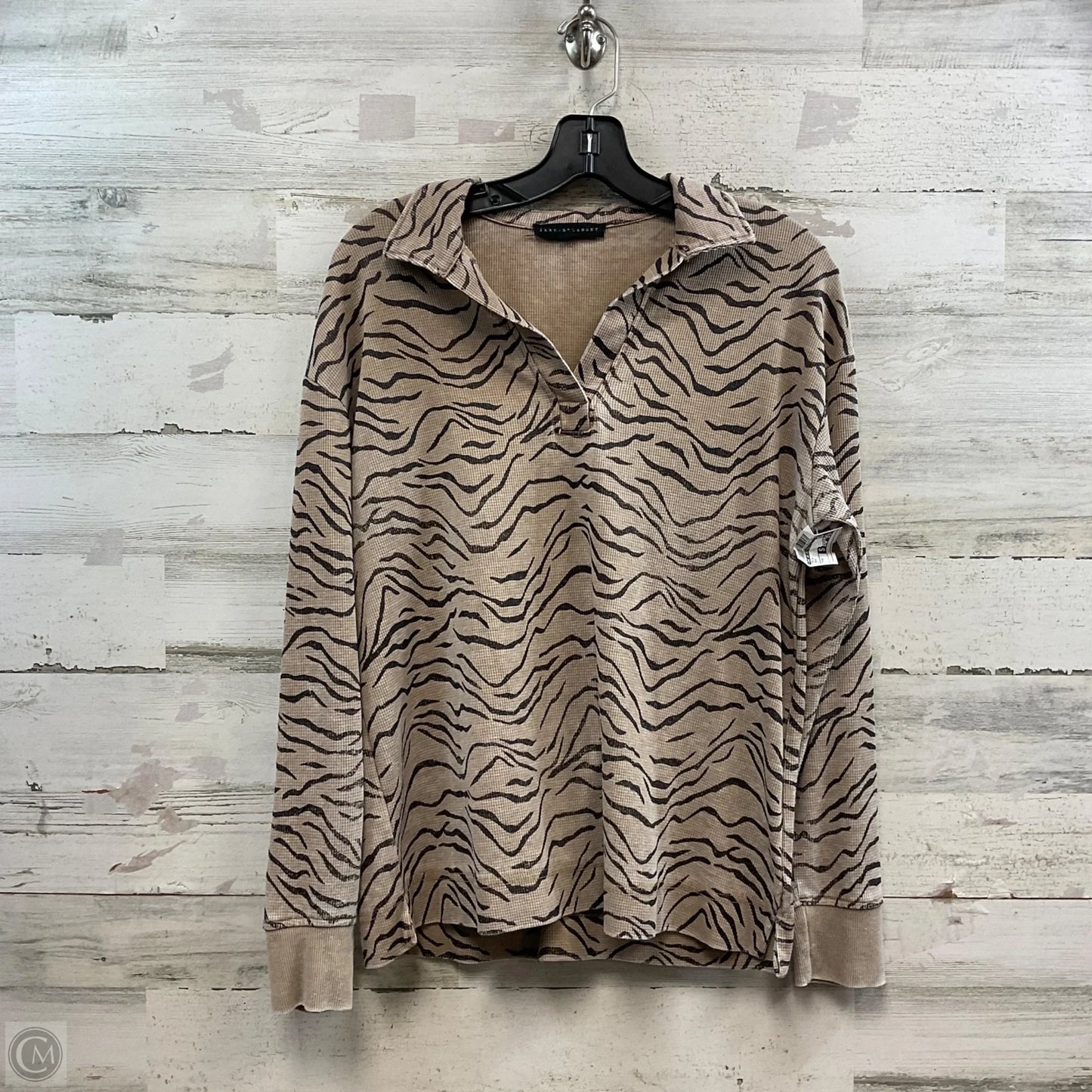 Top Long Sleeve By Jane And Delancey In Brown, Size: M