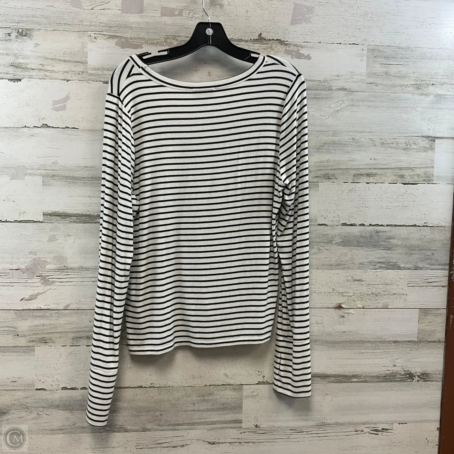 Top Long Sleeve By Evereve In White, Size: L