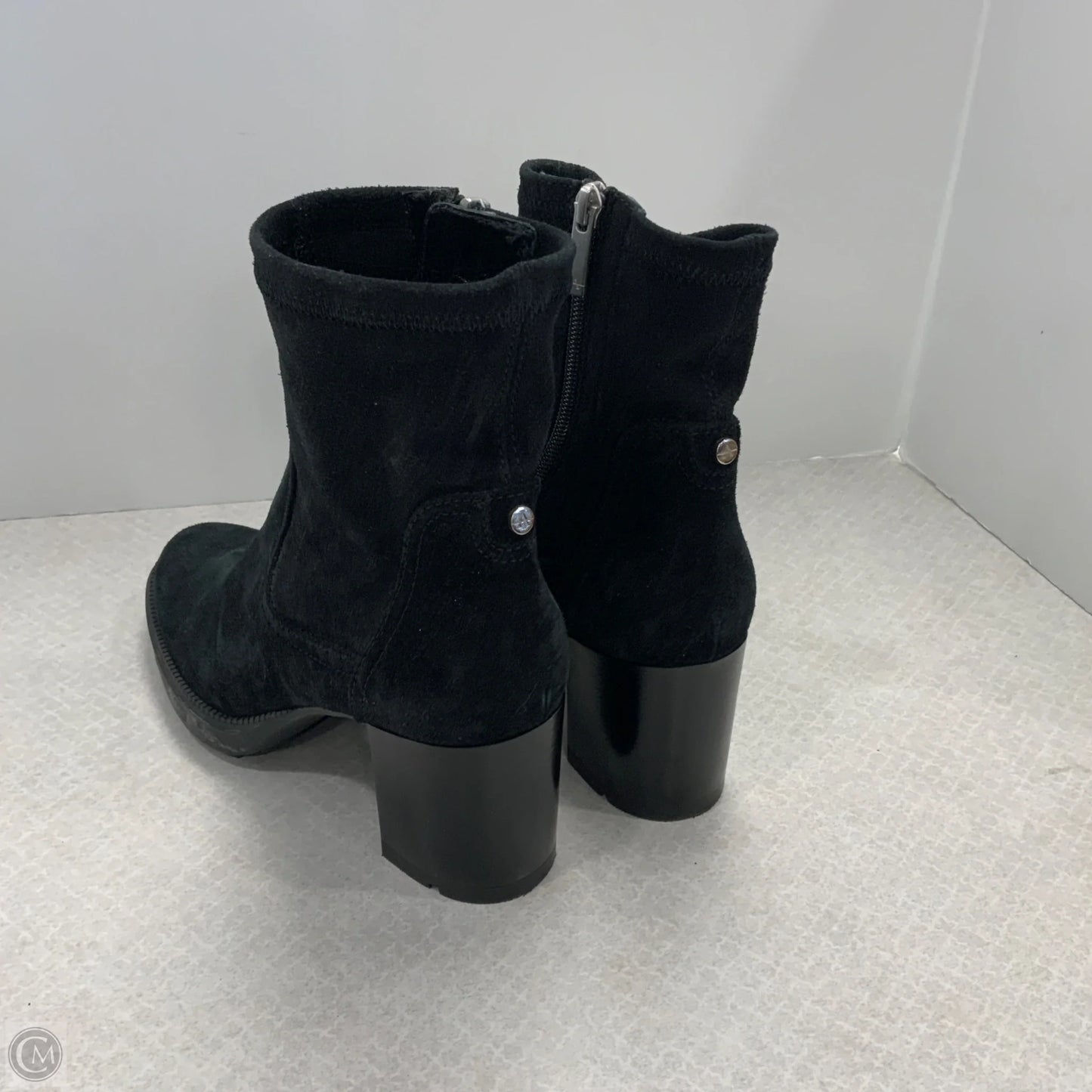 Boots Ankle Heels By Aquatalia In Black, Size: 8.5