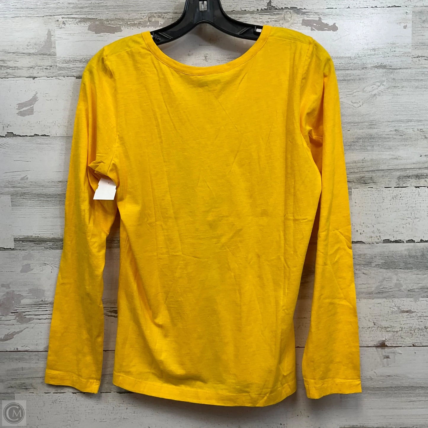 Top Long Sleeve Basic By Ethos In Yellow, Size: L