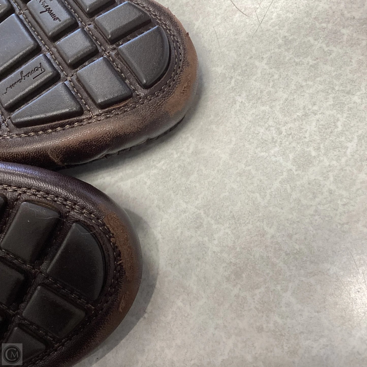 Shoes Luxury Designer By Ferragamo In Brown, Size: 7.5