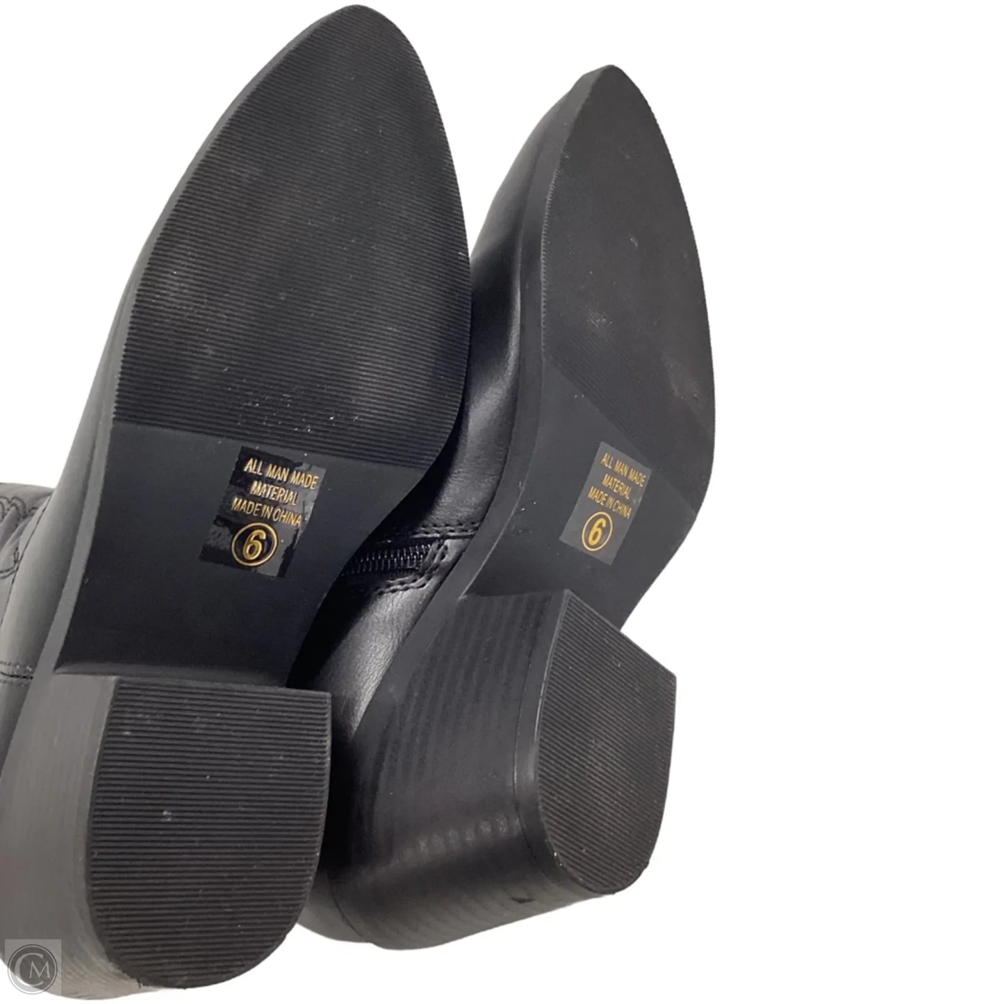 Boots Ankle Heels By Soda In Black, Size: 6