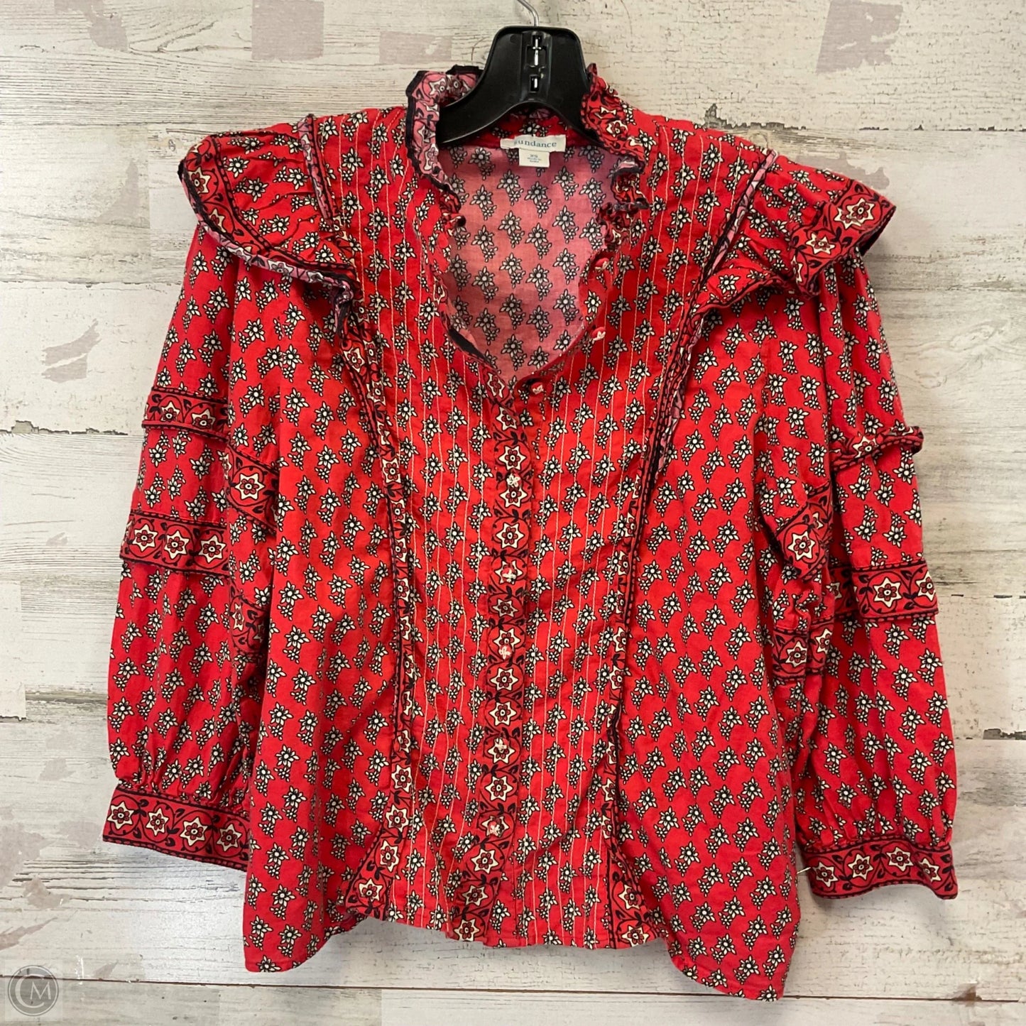 Blouse Long Sleeve By Sundance In Red, Size: Xs