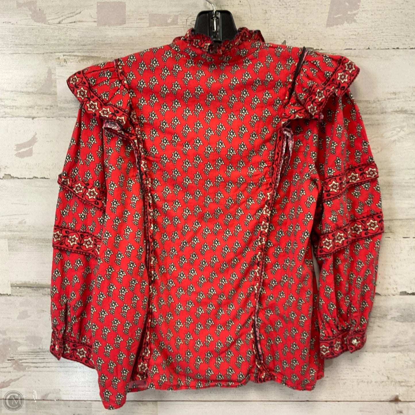 Blouse Long Sleeve By Sundance In Red, Size: Xs