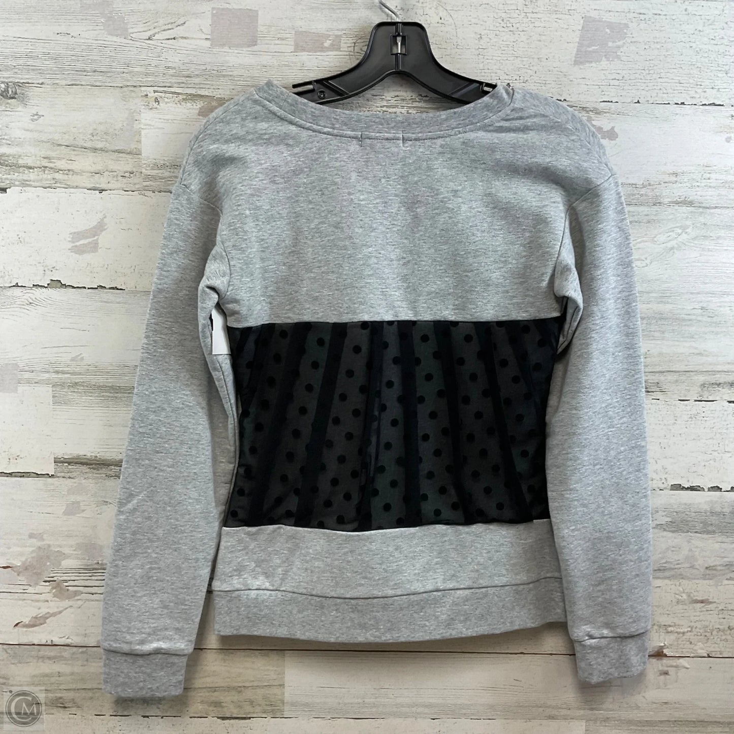 Top Long Sleeve By Chelsea 28 In Grey, Size: Xs