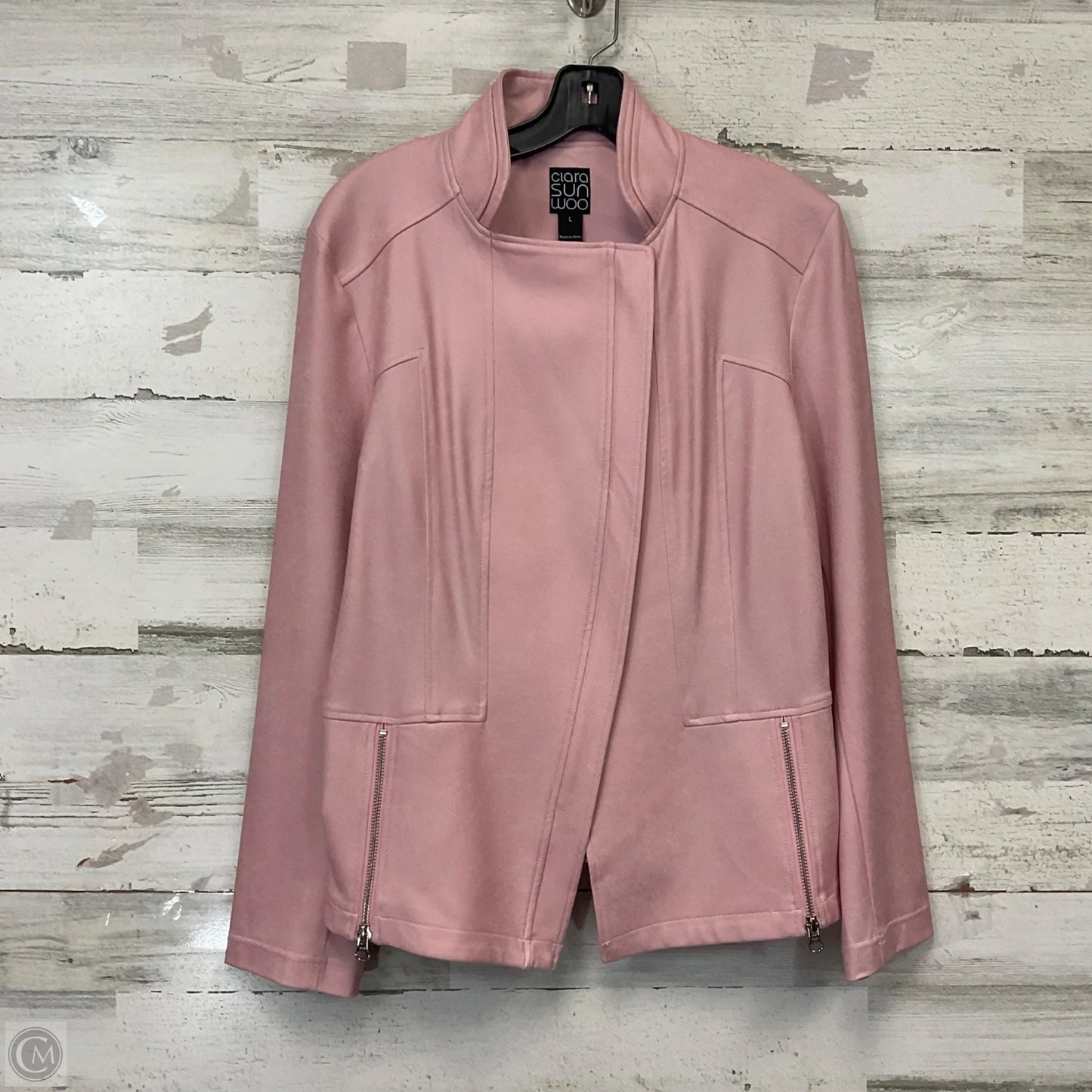 Jacket Moto By Clara Sun Woo In Pink, Size: L