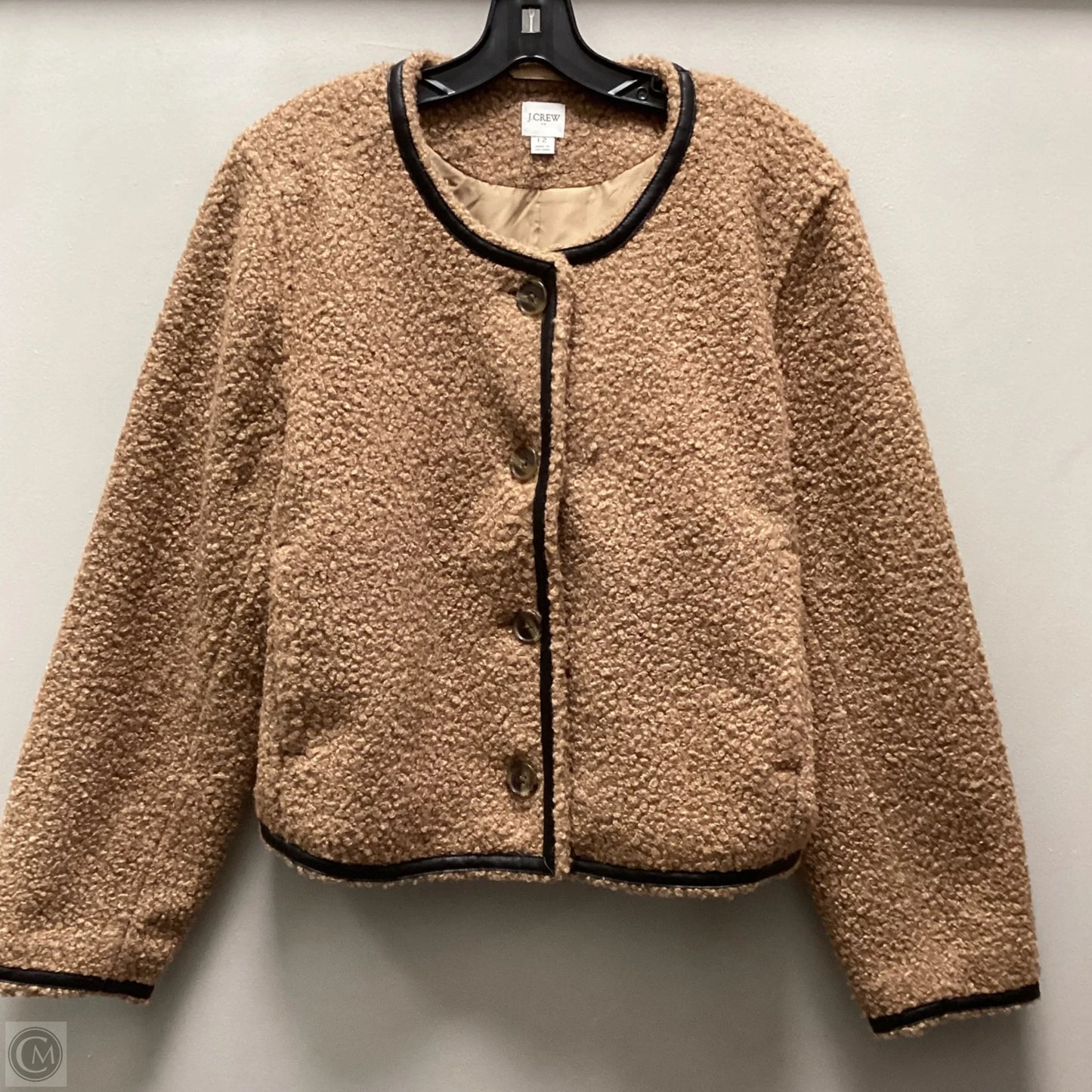 Jacket Faux Fur & Sherpa By J. Crew In Brown, Size: L