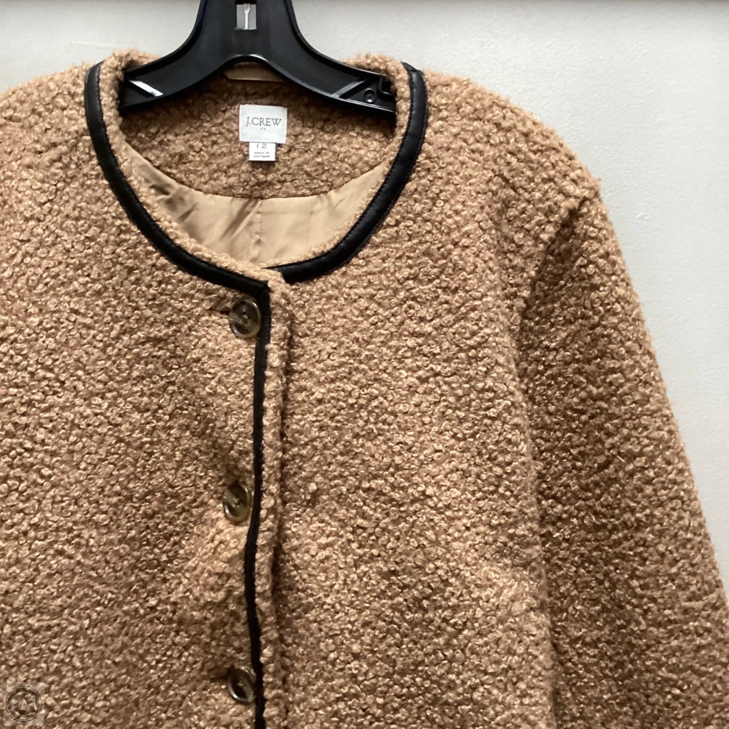 Jacket Faux Fur & Sherpa By J. Crew In Brown, Size: L