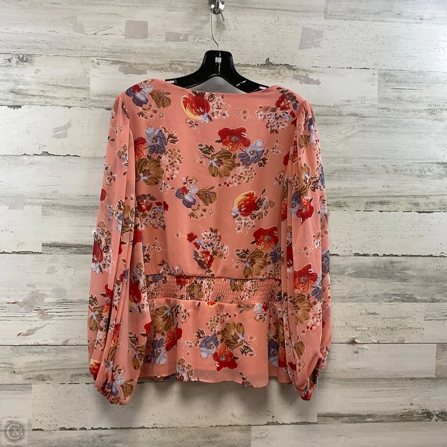 Top Long Sleeve By Philosophy In Pink, Size: Xl
