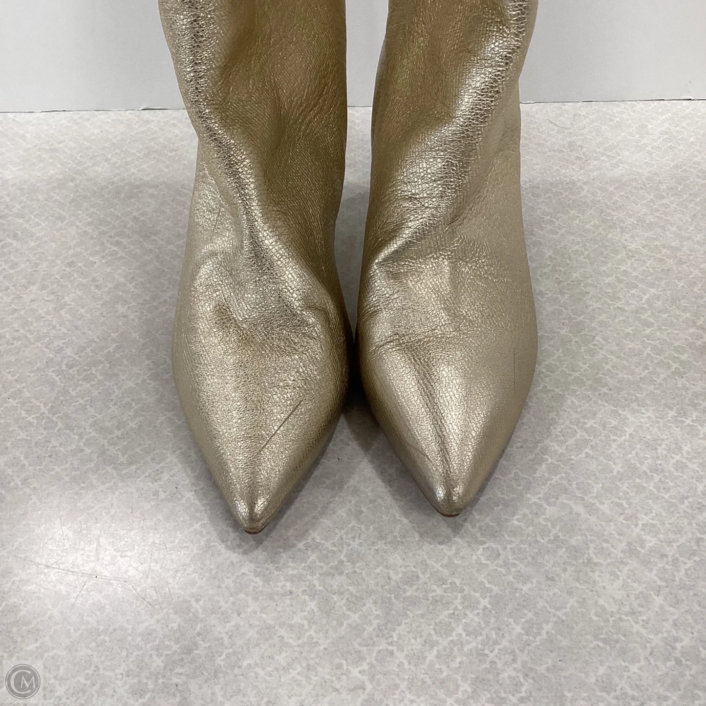 Boots Designer By Stuart Weitzman In Gold, Size: 7