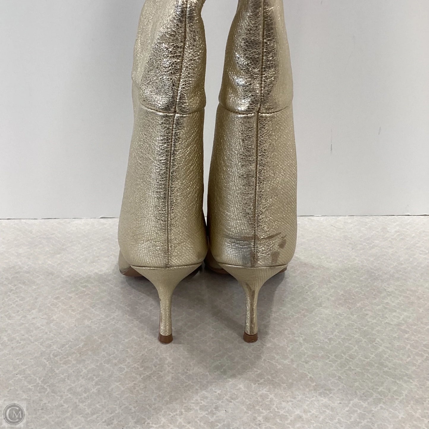 Boots Designer By Stuart Weitzman In Gold, Size: 7