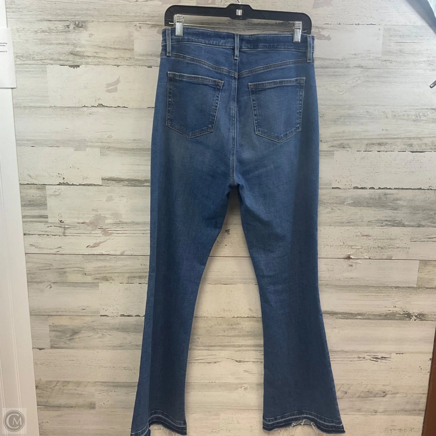 Jeans Flared By Loft In Blue Denim, Size: 8